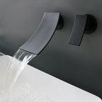 Sleek Single Lever Wall Mounted Waterfall Faucet for Bathroom Sink