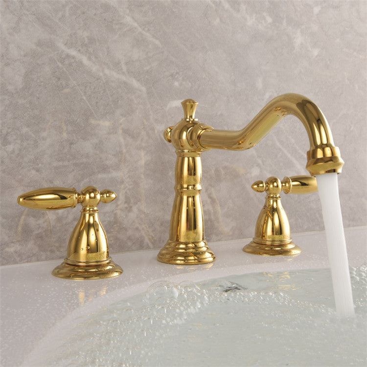 Marcelli Vintage Brass Double-Handle Bathroom Faucet for 3-Hole Sink