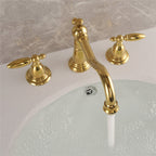 Marcelli Vintage Brass Double-Handle Bathroom Faucet for 3-Hole Sink