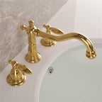 Marcelli Vintage Brass Double-Handle Bathroom Faucet for 3-Hole Sink