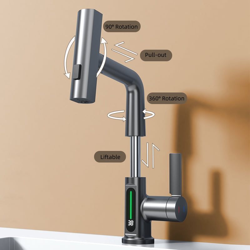 Vellaro Single Hole Brass Faucet for Hot and Cold Water