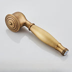 Vintage Copper Shower Kit with Brass Tap and Functional Showerheads