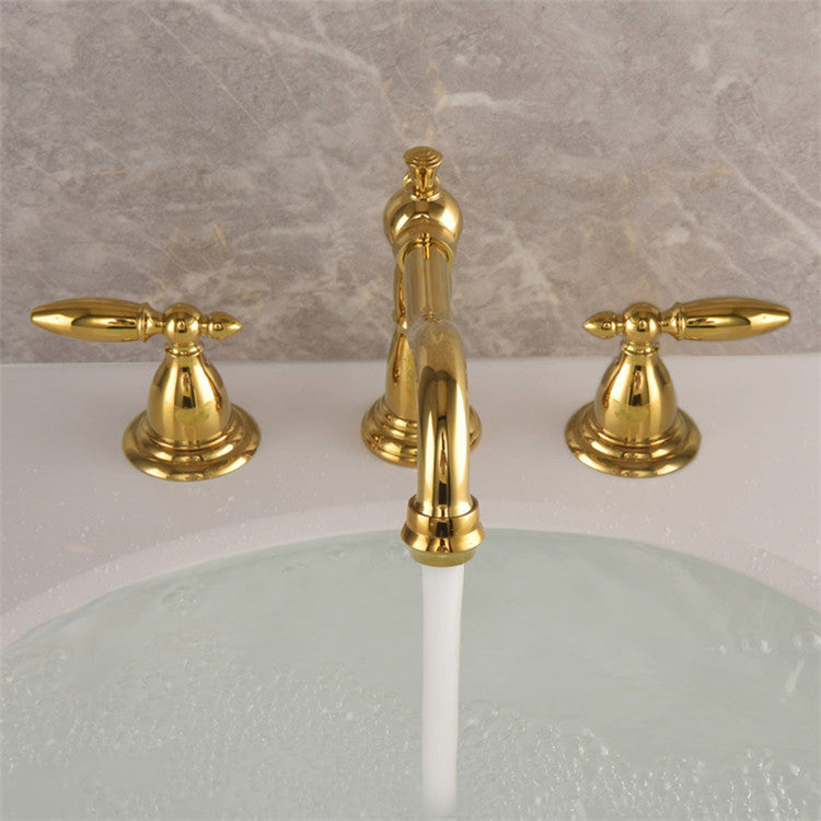 Marcelli Vintage Brass Double-Handle Bathroom Faucet for 3-Hole Sink