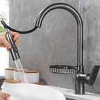 Single-Lever Kitchen Faucet With Pull-Down Sprayer, Hot And Cold
