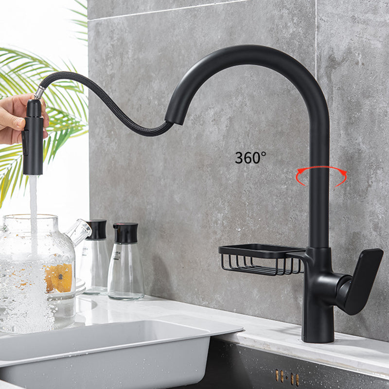 Single-Lever Kitchen Faucet With Pull-Down Sprayer, Hot And Cold