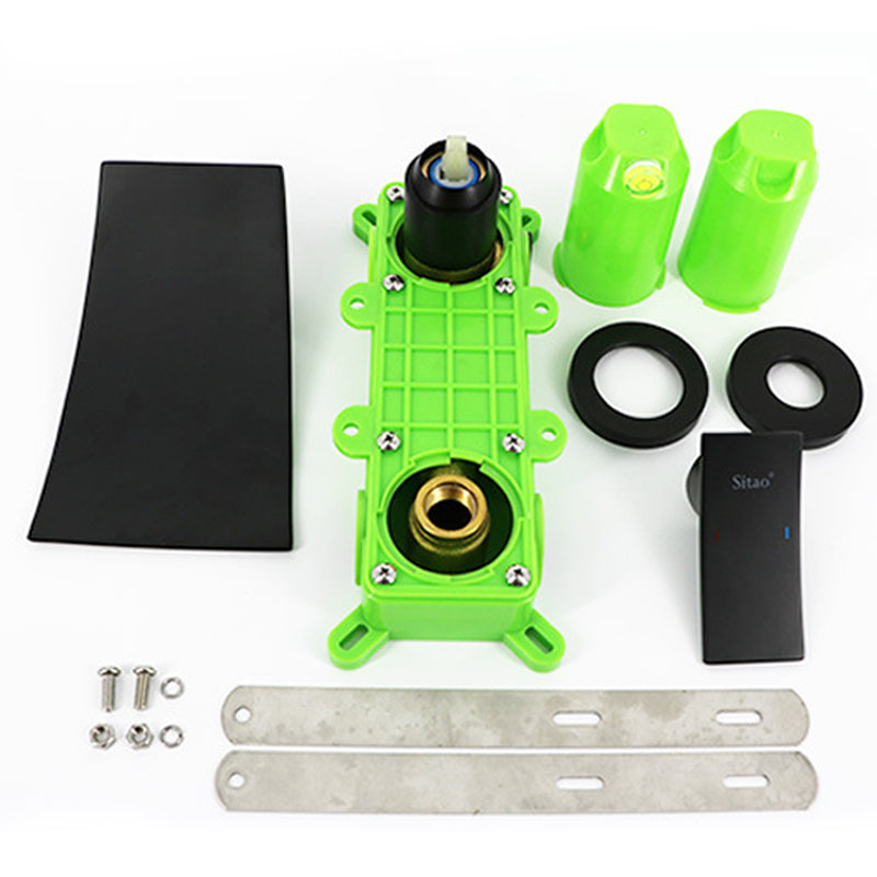 Sleek Single Lever Wall Mounted Waterfall Faucet for Bathroom Sink