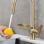 Single-Lever Kitchen Faucet With Pull-Down Sprayer, Hot And Cold