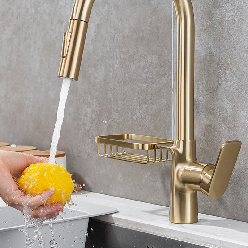 Single-Lever Kitchen Faucet With Pull-Down Sprayer, Hot And Cold