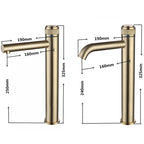 Single-Handle Bathroom Mixer Faucet for Hot and Cold Water