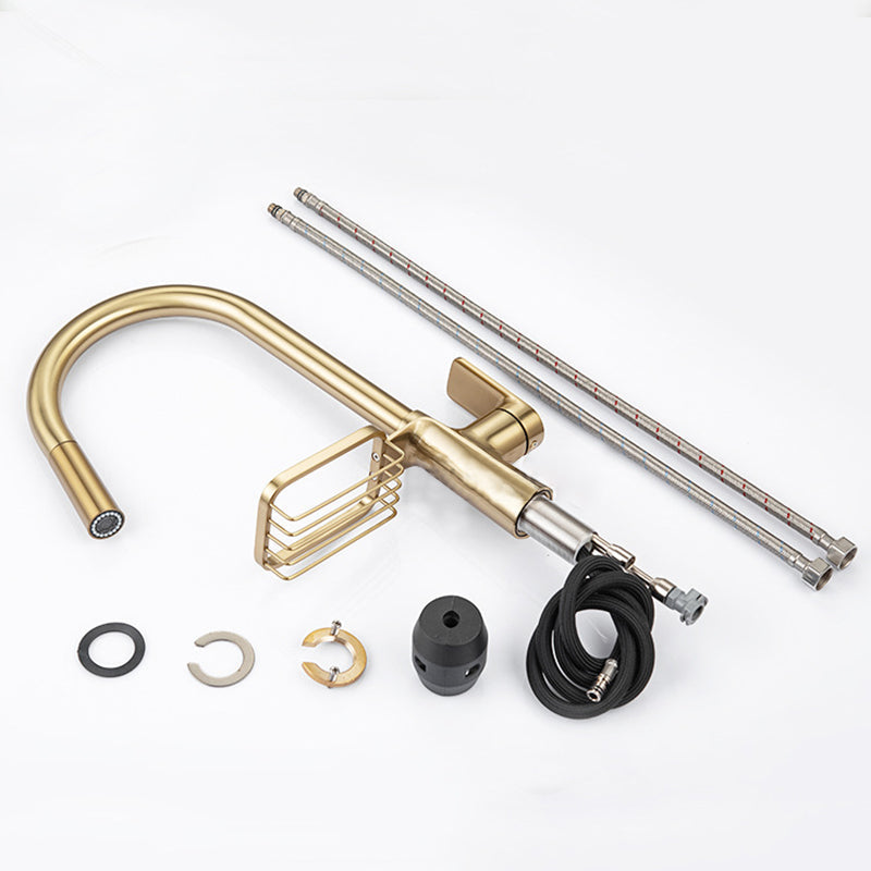 Single-Lever Kitchen Faucet With Pull-Down Sprayer, Hot And Cold