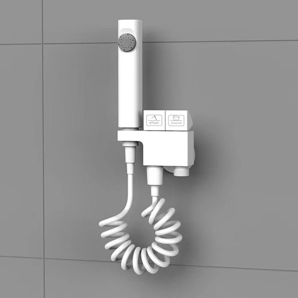 Miraqua Handheld Toilet Bidet Sprayer Kit With Dual Outlet Angle Valve