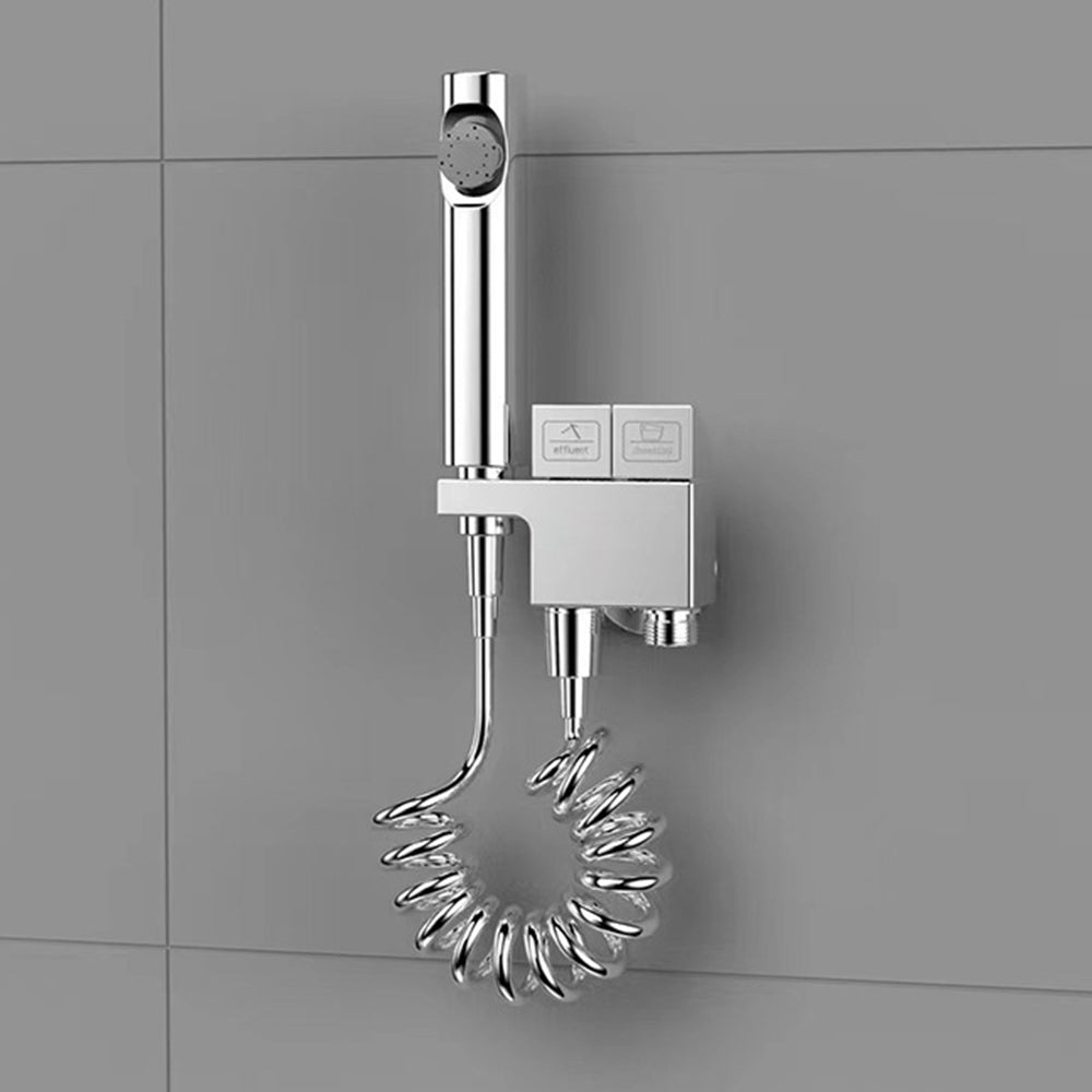 Miraqua Handheld Toilet Bidet Sprayer Kit With Dual Outlet Angle Valve