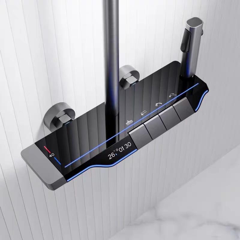 AquaSense Smart Shower System with Digital Temperature Display