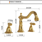 Marcelli Vintage Brass Double-Handle Bathroom Faucet for 3-Hole Sink