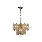 Embossed Crystal Panel Chandelier, 5 Or 7 Lights