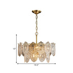 Embossed Crystal Panel Chandelier, 5 Or 7 Lights