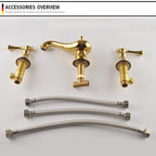 Haverly Antike Drei-Loch Widespread Badezimmerarmatur