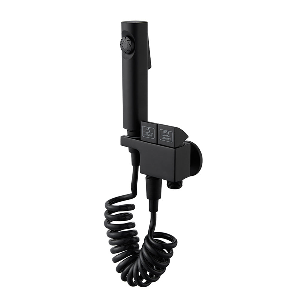 Miraqua Handheld Toilet Bidet Sprayer Kit With Dual Outlet Angle Valve