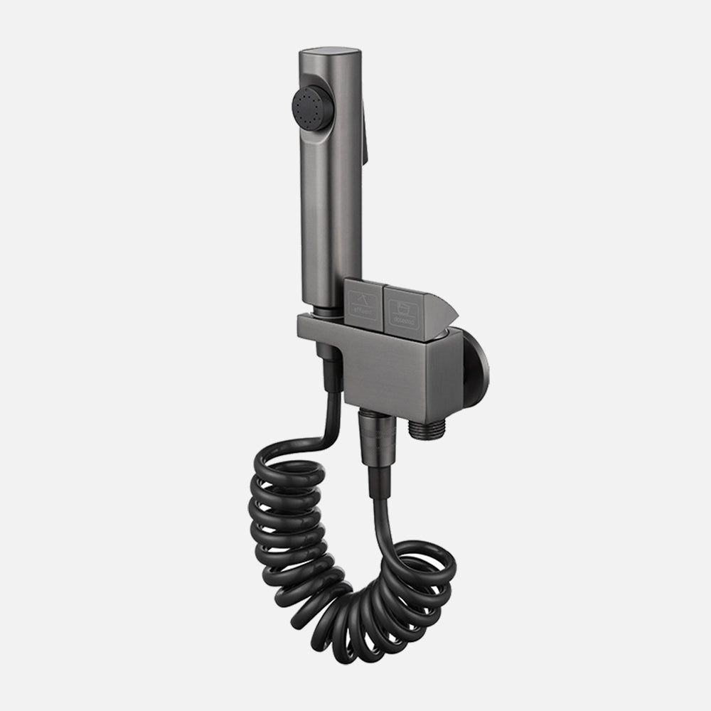 Miraqua Handheld Toilet Bidet Sprayer Kit With Dual Outlet Angle Valve