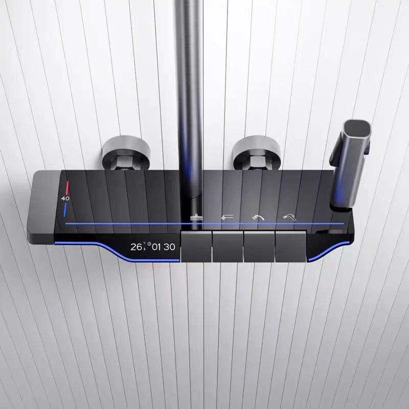 AquaSense Smart Shower System with Digital Temperature Display