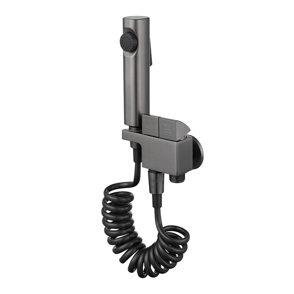 Miraqua Handheld Toilet Bidet Sprayer Kit With Dual Outlet Angle Valve