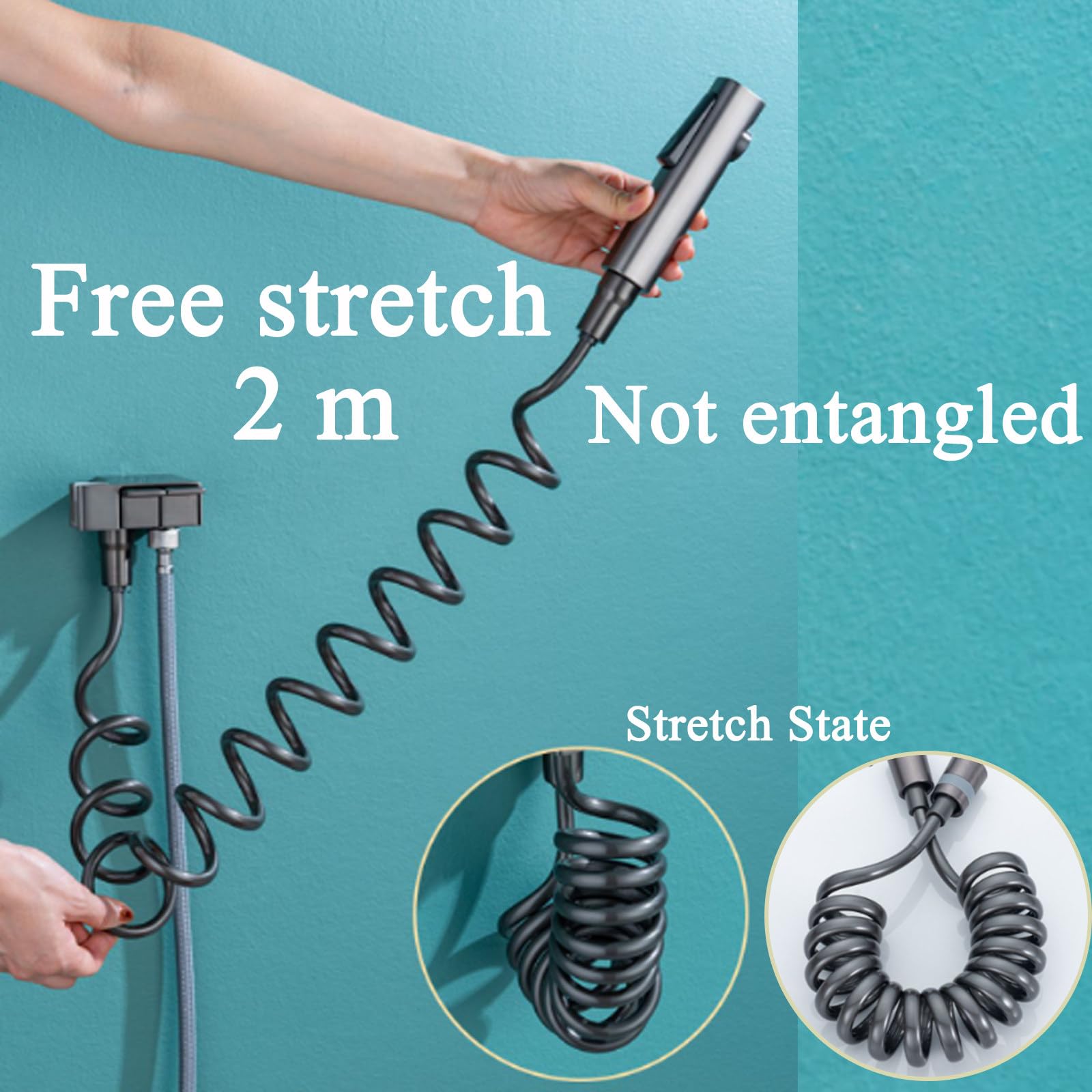 AquaKey | Adjustable Handheld Bidet Sprayer With Piano-Style Controls for Toilet