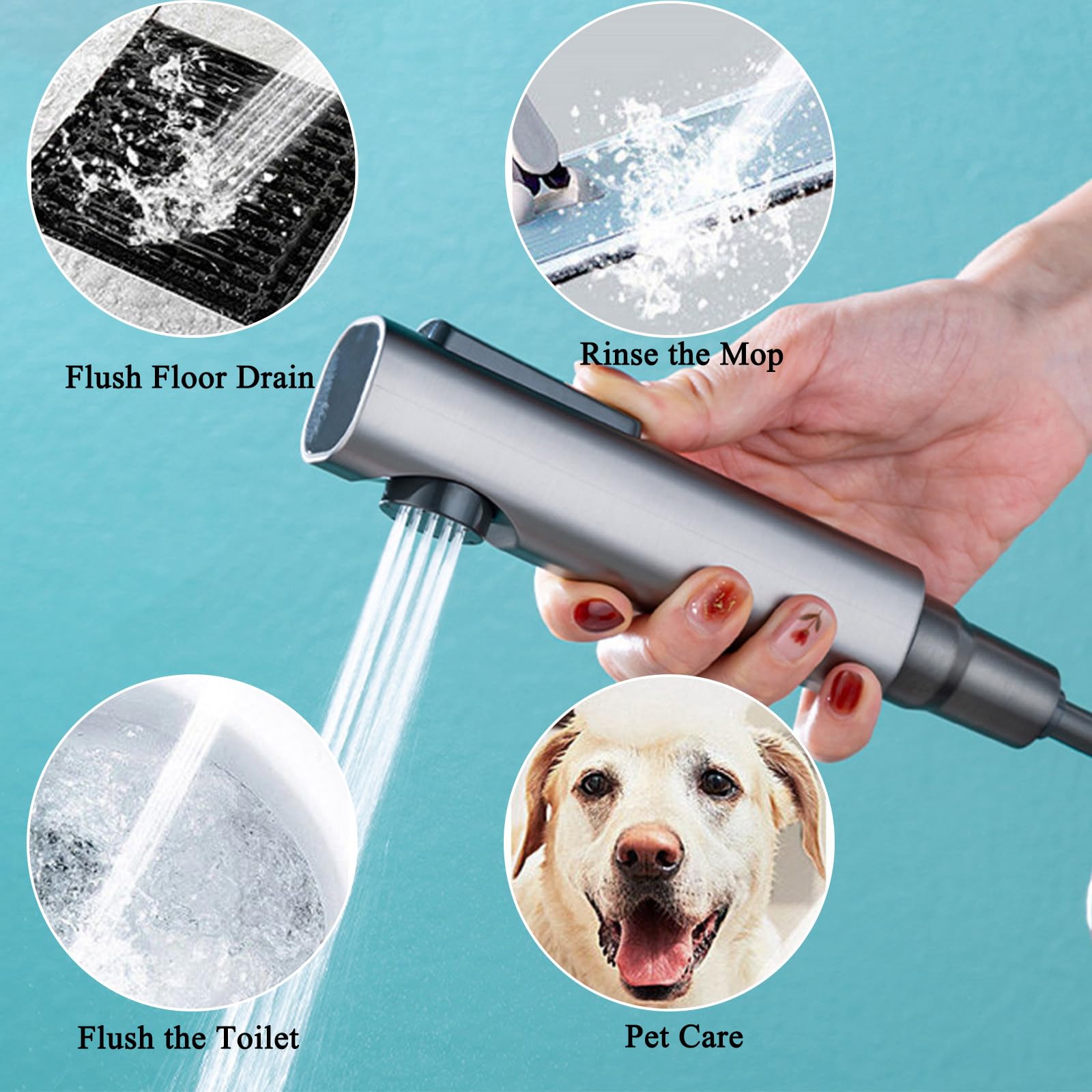 AquaKey | Adjustable Handheld Bidet Sprayer With Piano-Style Controls for Toilet