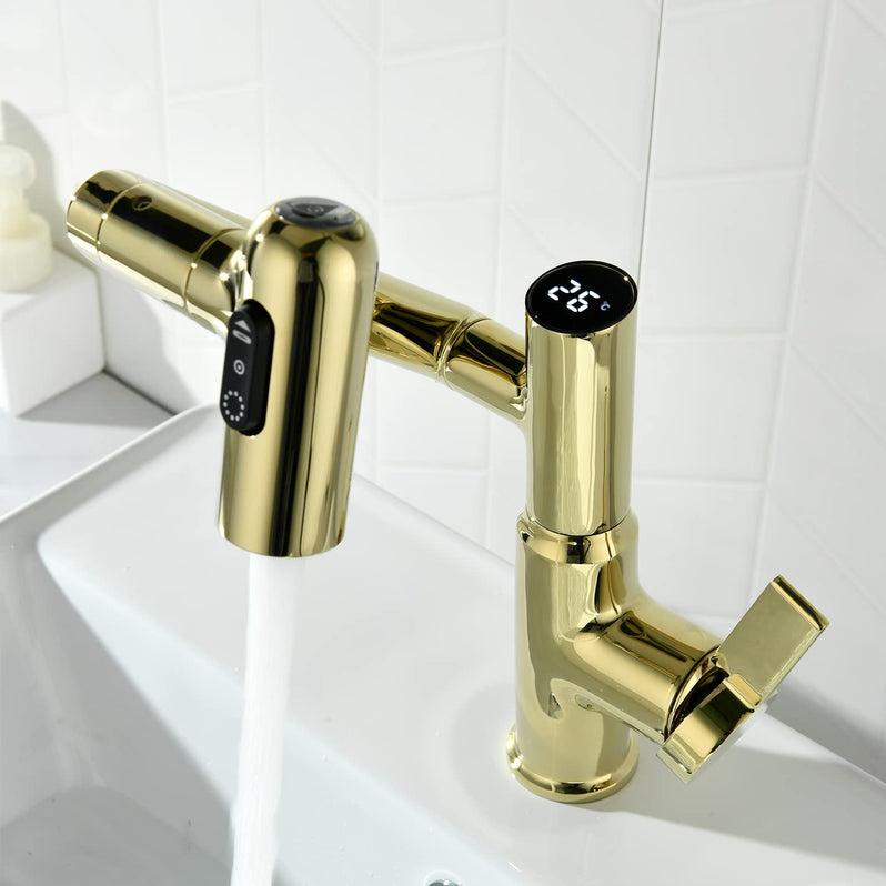 Smart Digital Basin Faucet for Hot and Cold Water