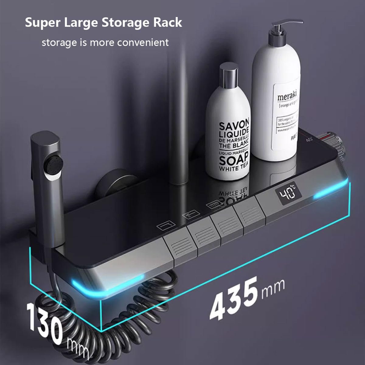 Aurell | Thermostatic Shower System With Digital Display