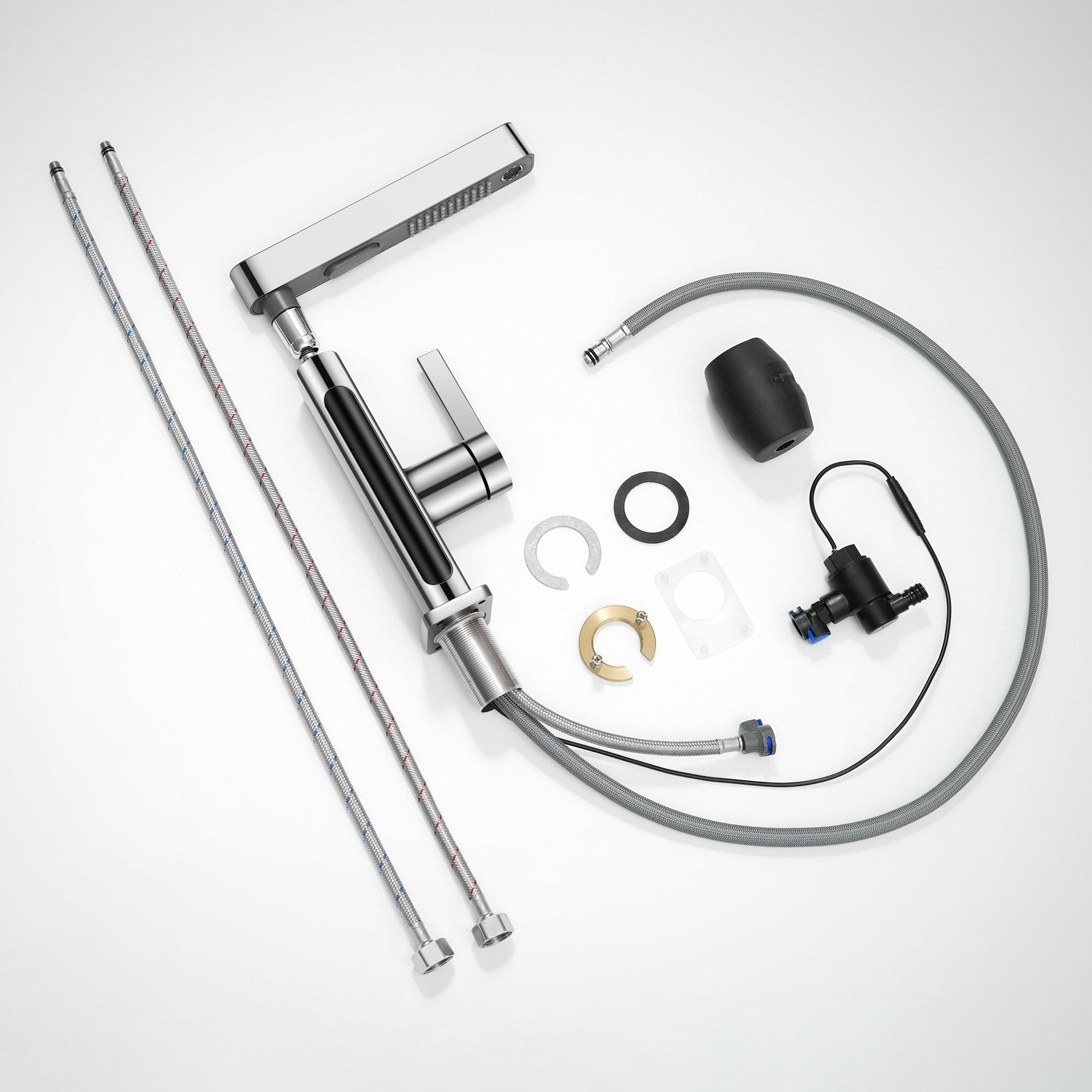 Alyra Single-Hole Pull-Out Faucet With Temperature Readout