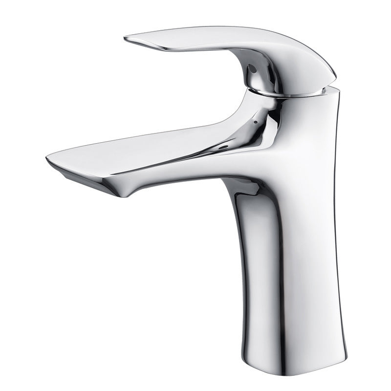 Brass Single-Lever Bathroom Faucet for One-Hole Sinks