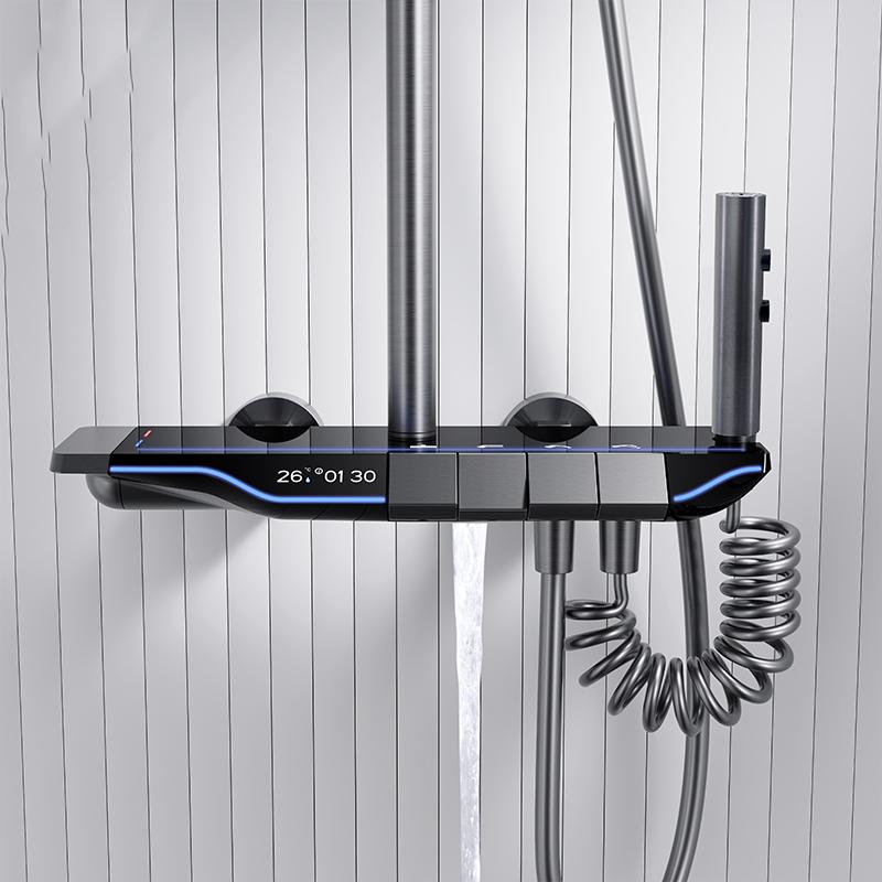 AquaSense Smart Shower System with Digital Temperature Display