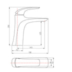 Brass Single-Lever Bathroom Faucet for One-Hole Sinks