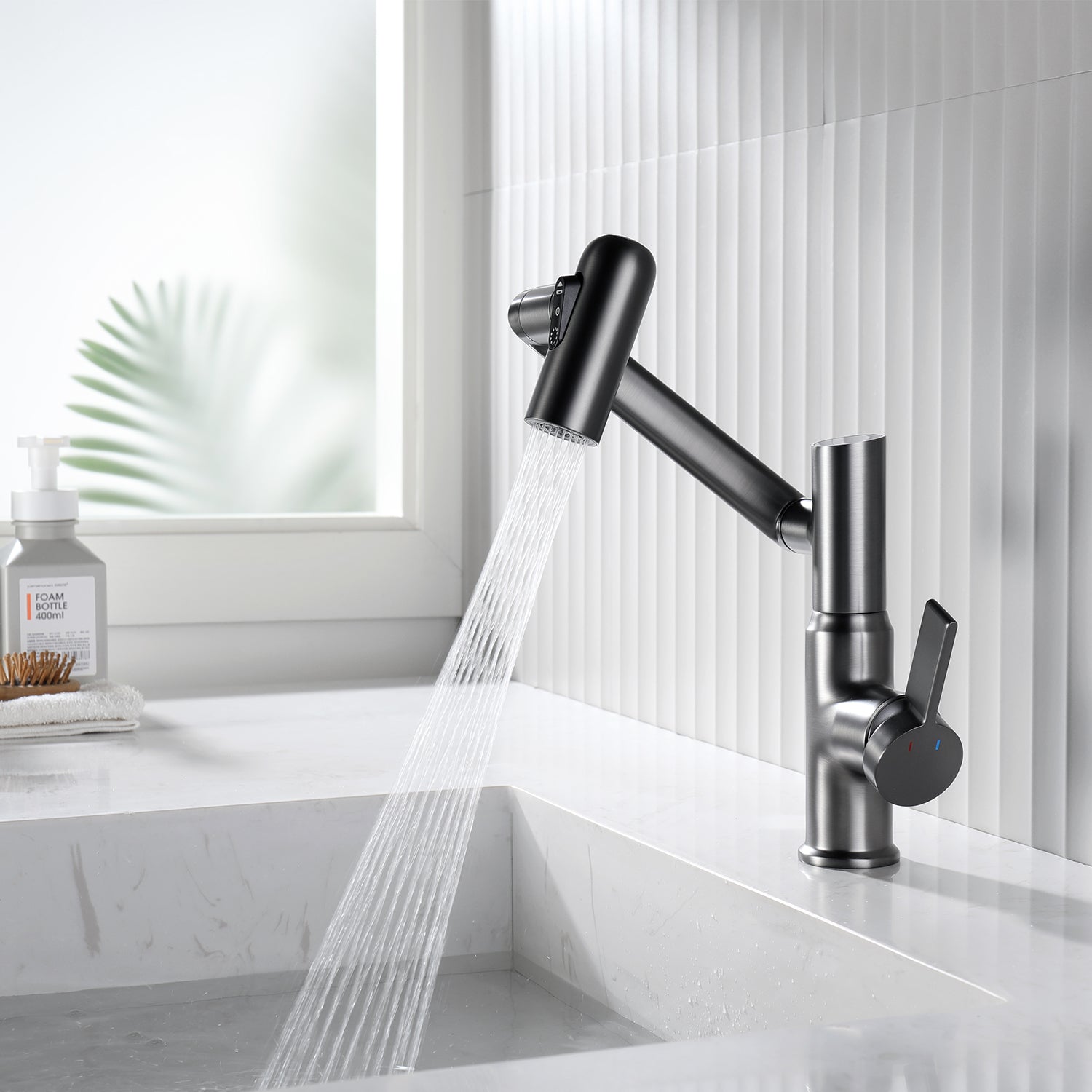 Smart Digital Basin Faucet for Hot and Cold Water