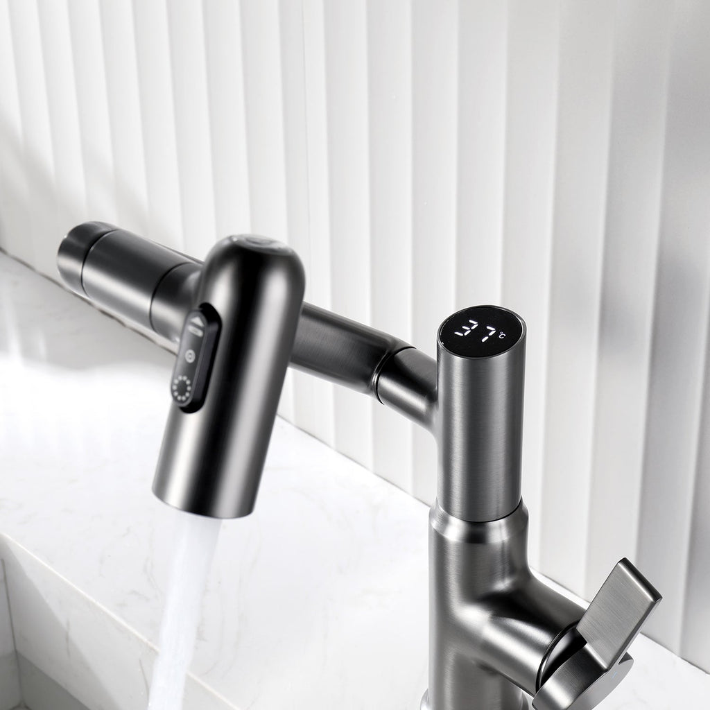 Smart Digital Basin Faucet for Hot and Cold Water