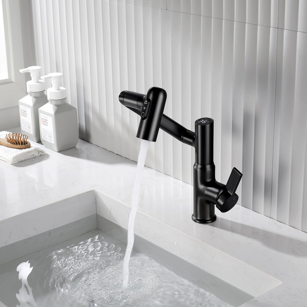 Smart Digital Basin Faucet for Hot and Cold Water