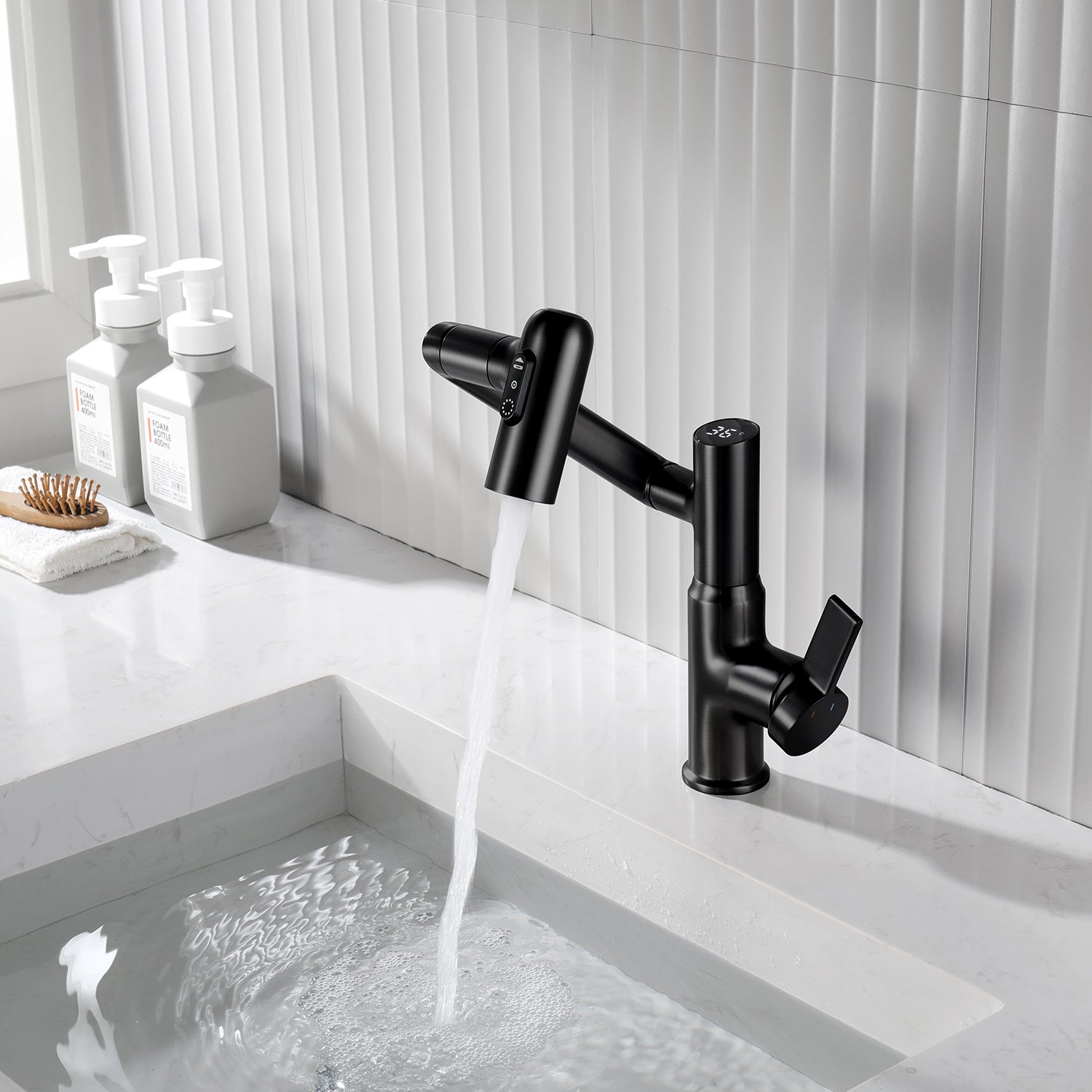 Smart Digital Basin Faucet for Hot and Cold Water