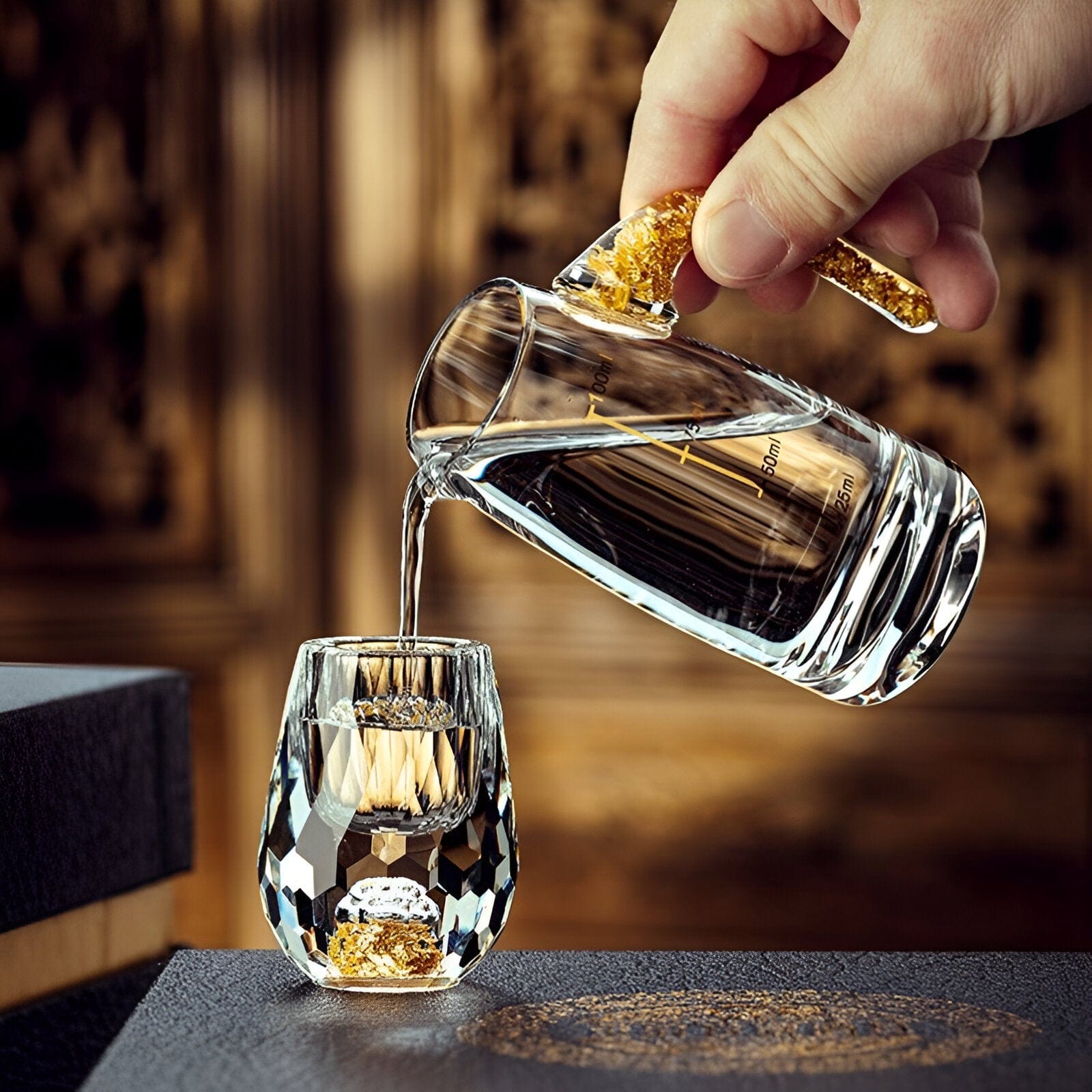 Luxury Vodka Glass With Crystal Base