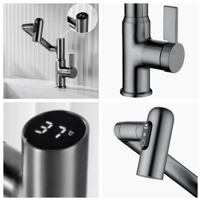 Smart Digital Basin Faucet for Hot and Cold Water