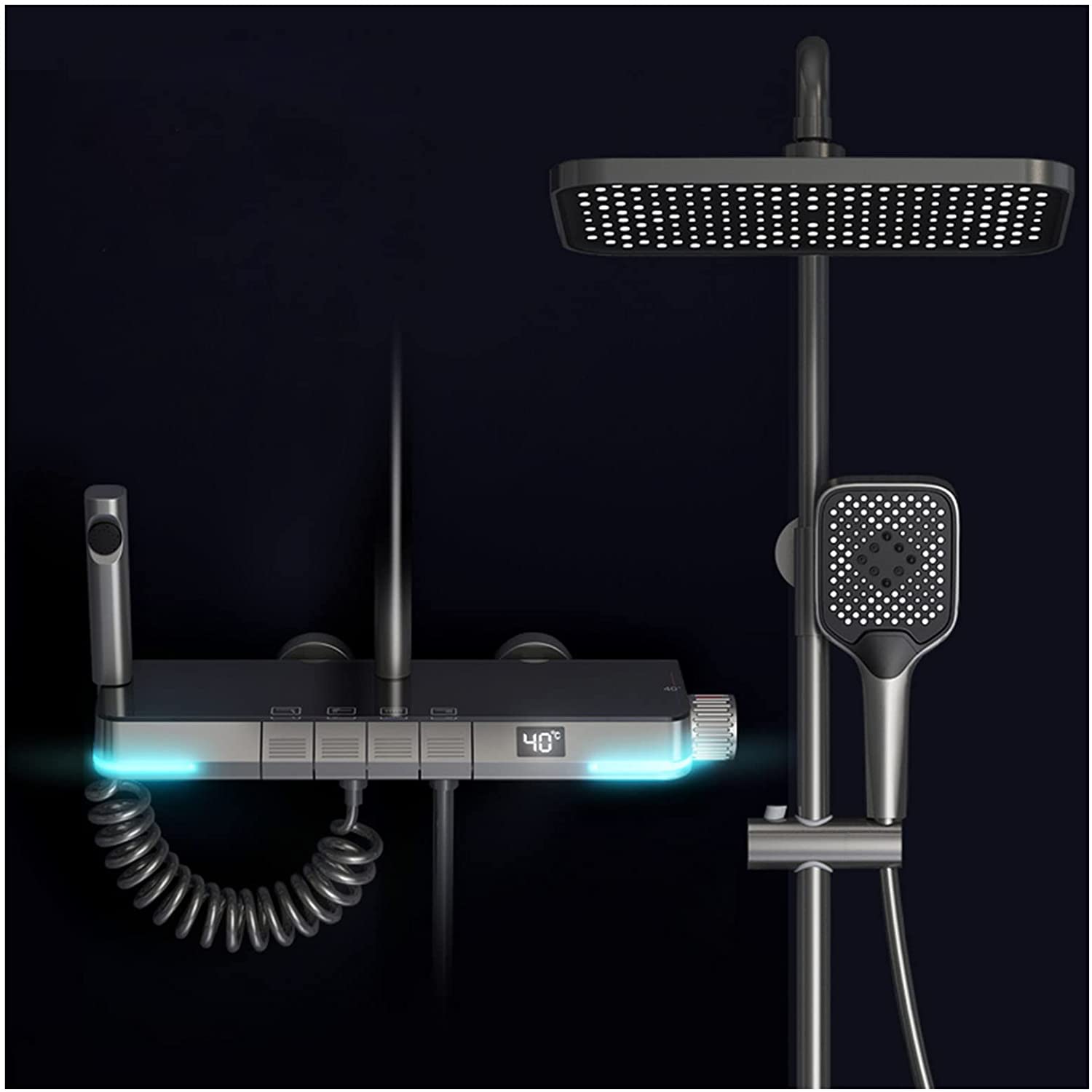 Aurell | Thermostatic Shower System With Digital Display