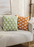 Lumbar Pillow Cover with Daisy Embroidery