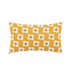 Lumbar Pillow Cover with Daisy Embroidery