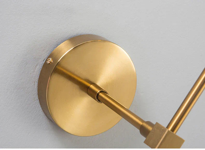 Glass Torch Wall Light in Brass