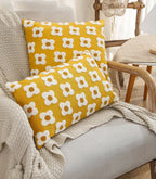Lumbar Pillow Cover with Daisy Embroidery