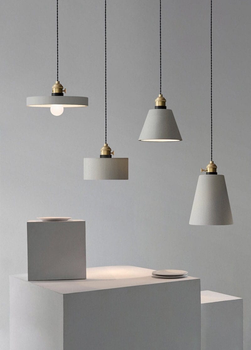 Kelda Handcrafted Cement Pendant LED Light in Nordic Style - Bulb Included