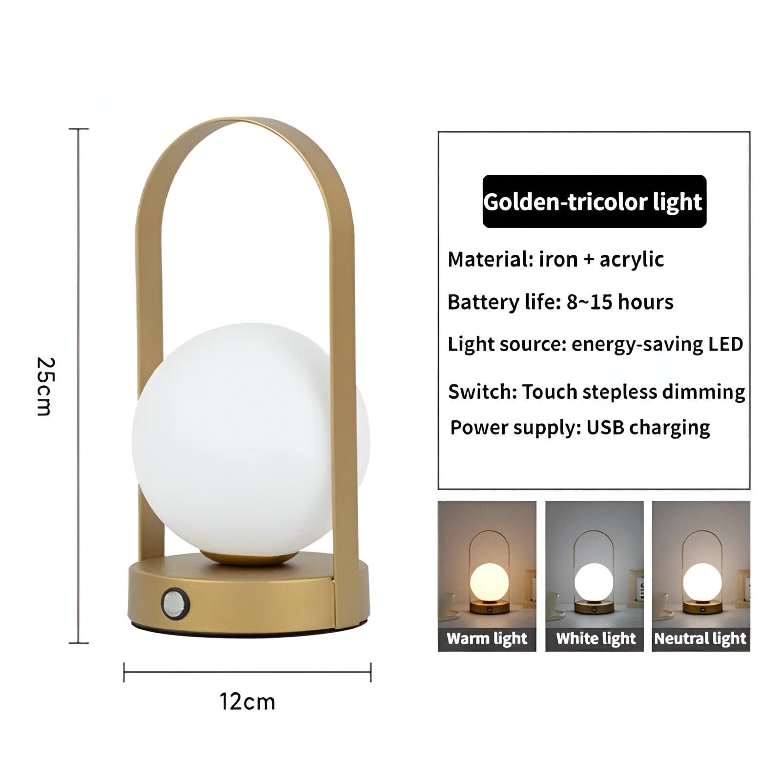 AeroLume | Dimmable Wireless Hanging & Table Lamp