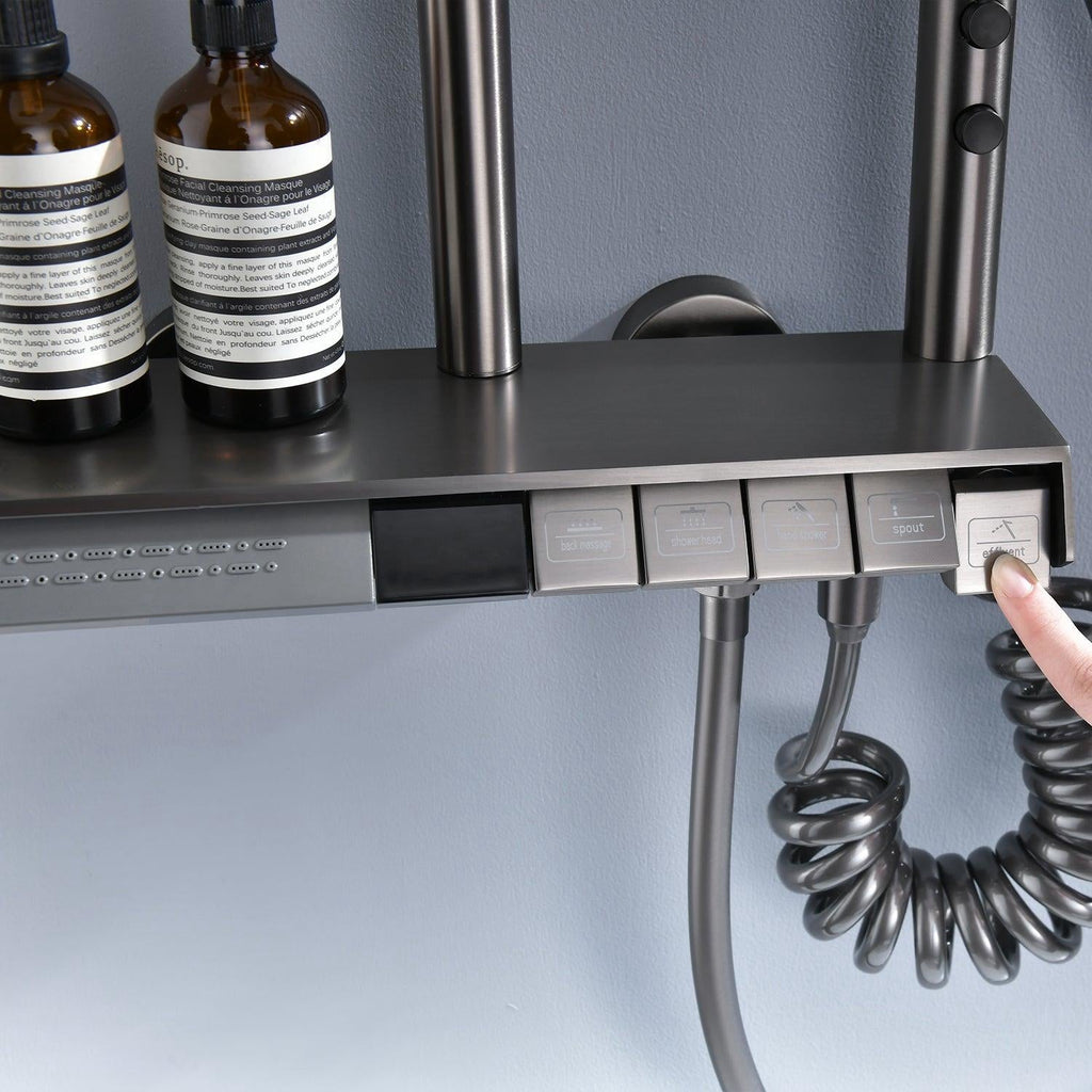 AquaSense Smart Bathroom Shower Systems with Digital Temperature Display