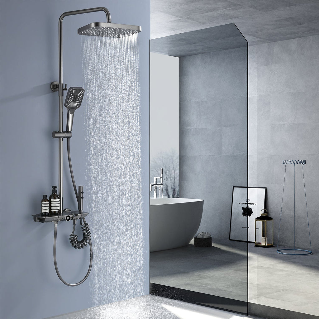 AquaSense Smart Shower System with Multi-Function Jets
