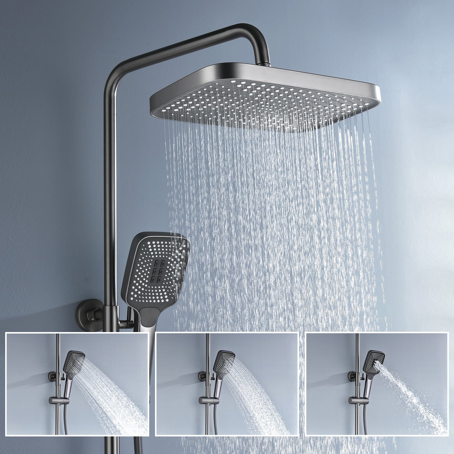 AquaSense Smart Shower System with Multi-Function Jets