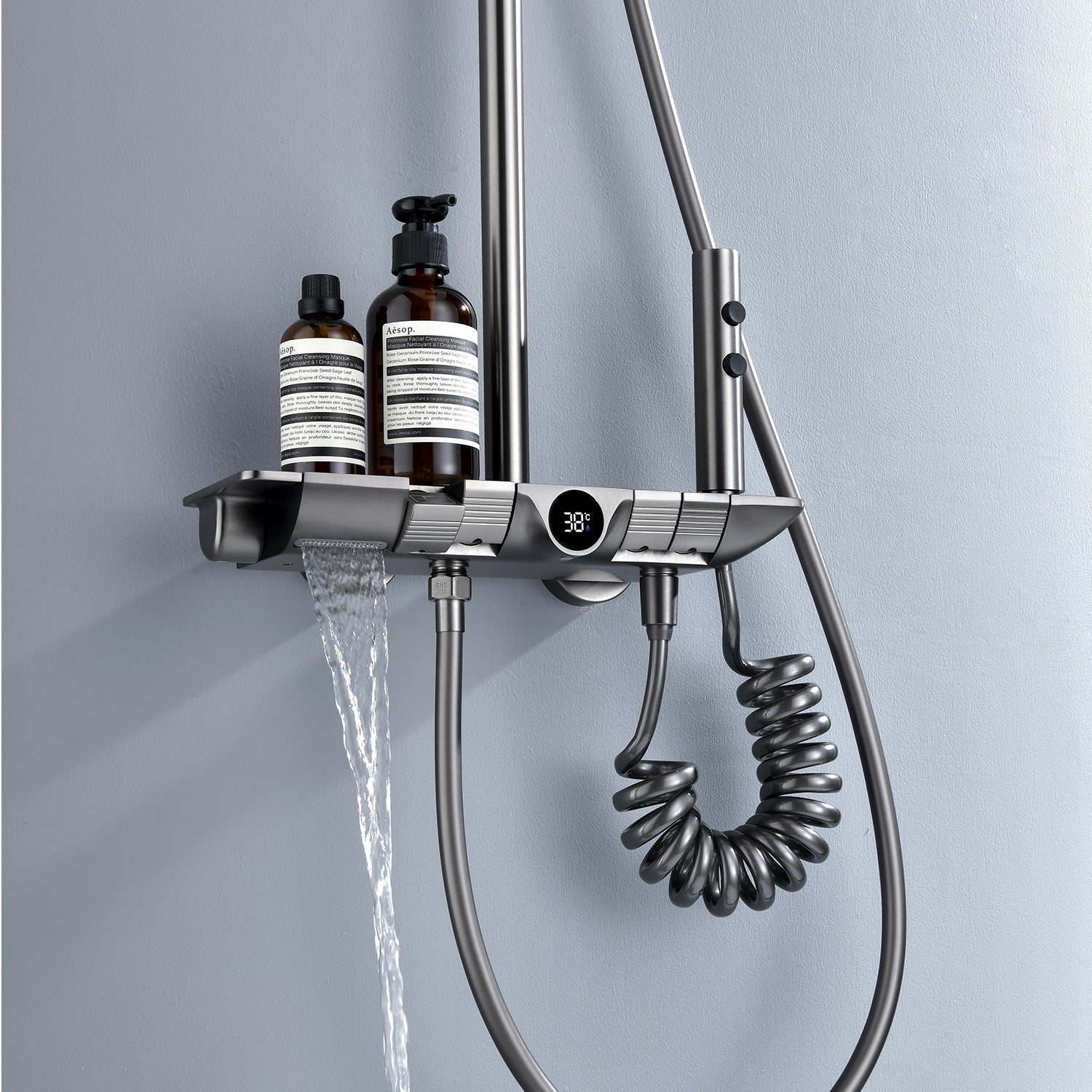 AquaSense Smart Shower System with Multi-Function Jets